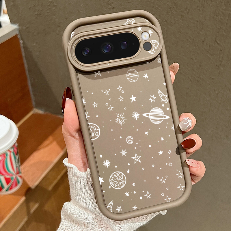 Google Pixel 9 - Shining Star Moon Pattern Phone Case
