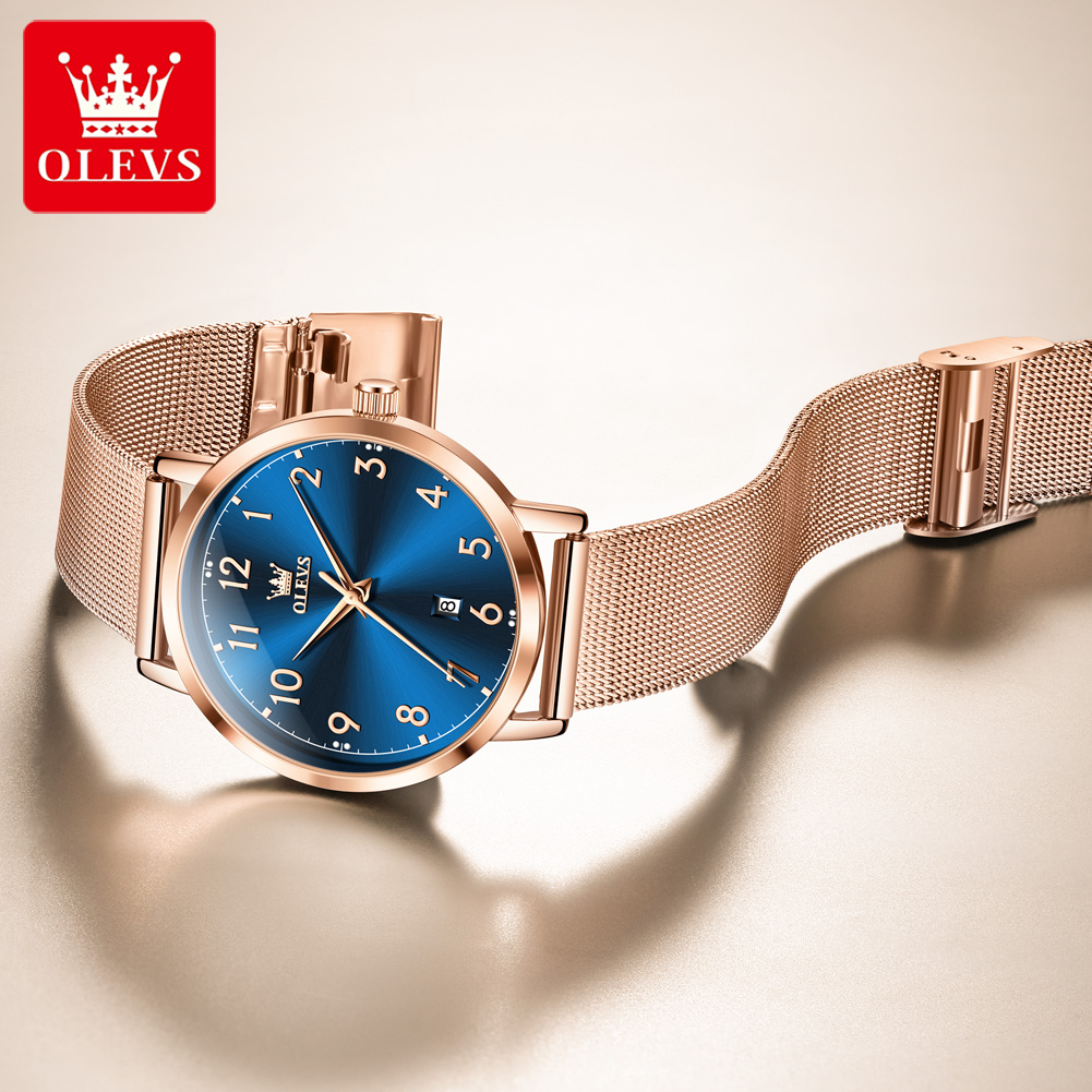 OLEVS 5653 Woman Watches Elega - Stainless Mesh Band review and price