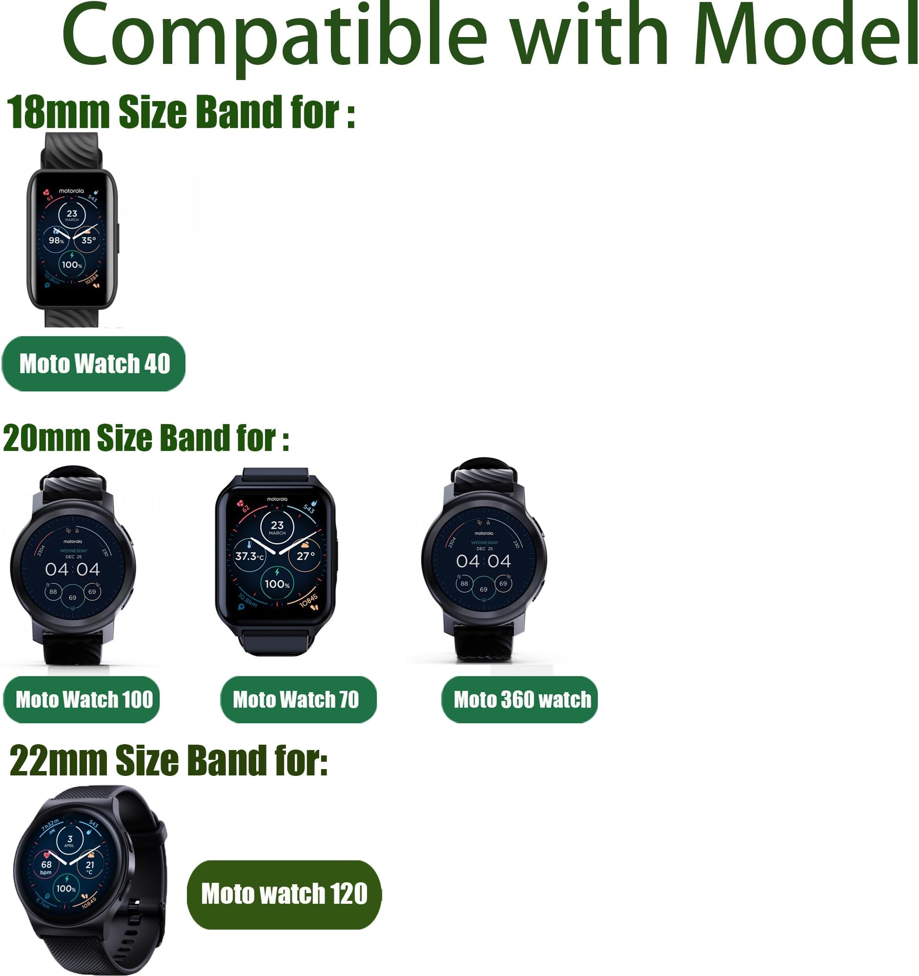 Stainless Steel Band For Motor - Motorola Smartwatch Accessories review and price