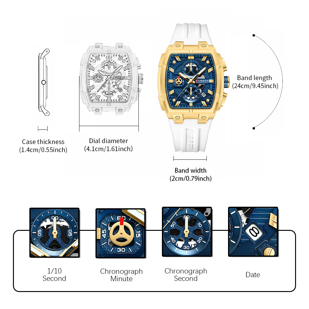 CURREN Luxury Vintage Watch fo - Accessories With Watch review and price