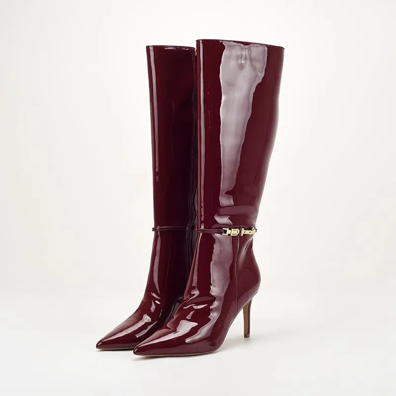 Pointed Toe Stiletto High Heel - Leather Classic Strap review and price