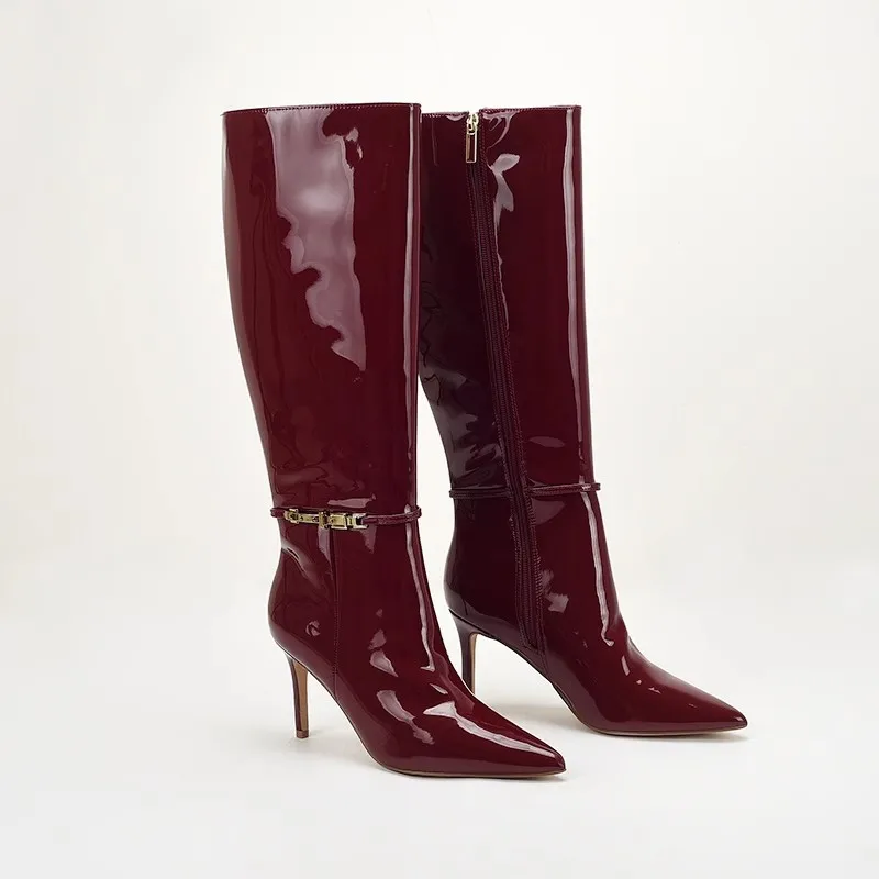 Pointed Toe Stiletto High Heel - Leather Classic Strap review and price