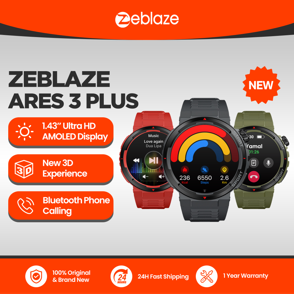 New Zeblaze Ares 3 Plus 1.43'' - Smartwatch Faces review and price