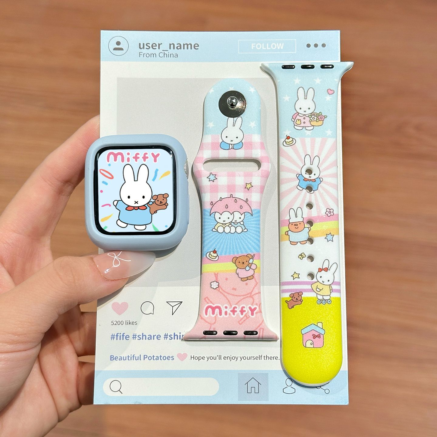 Dopamine Color Miffy Silicone  - Apple Smartwatch Accessories review and price