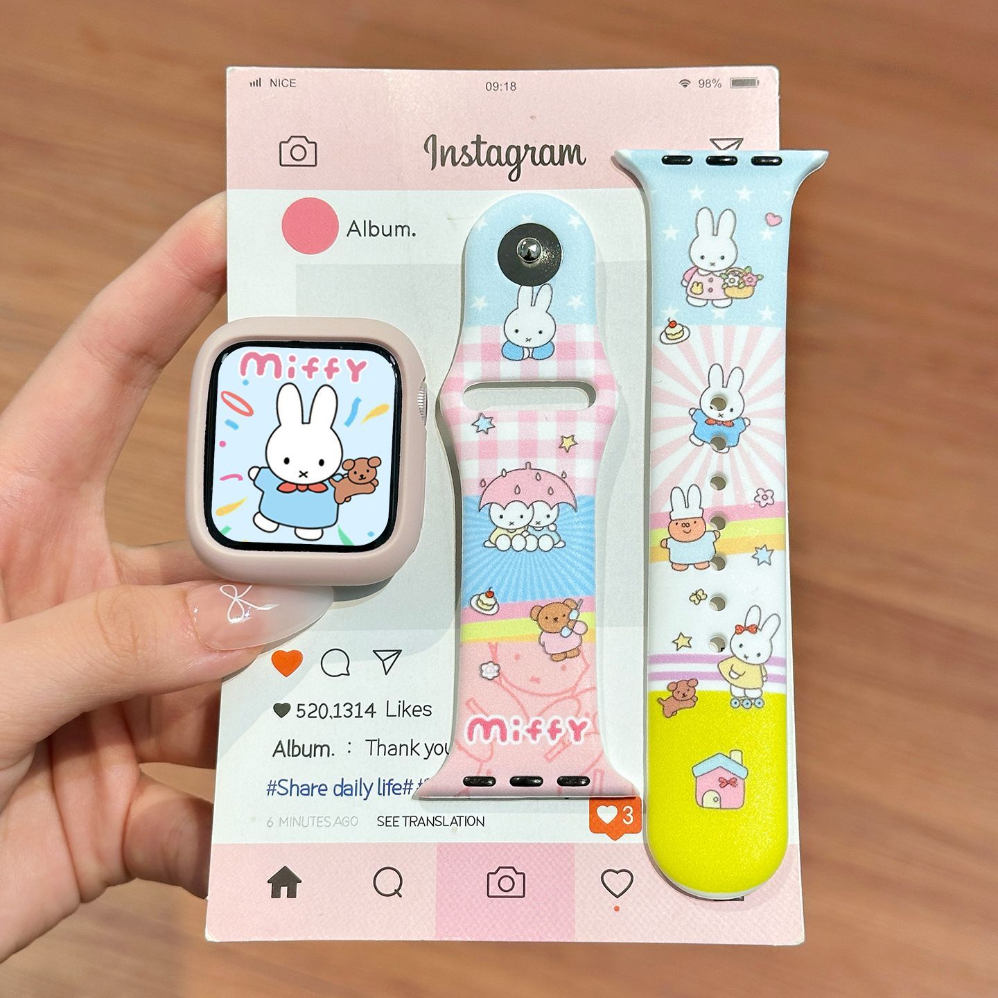 Dopamine Color Miffy Silicone  - Apple Smartwatch Accessories review and price