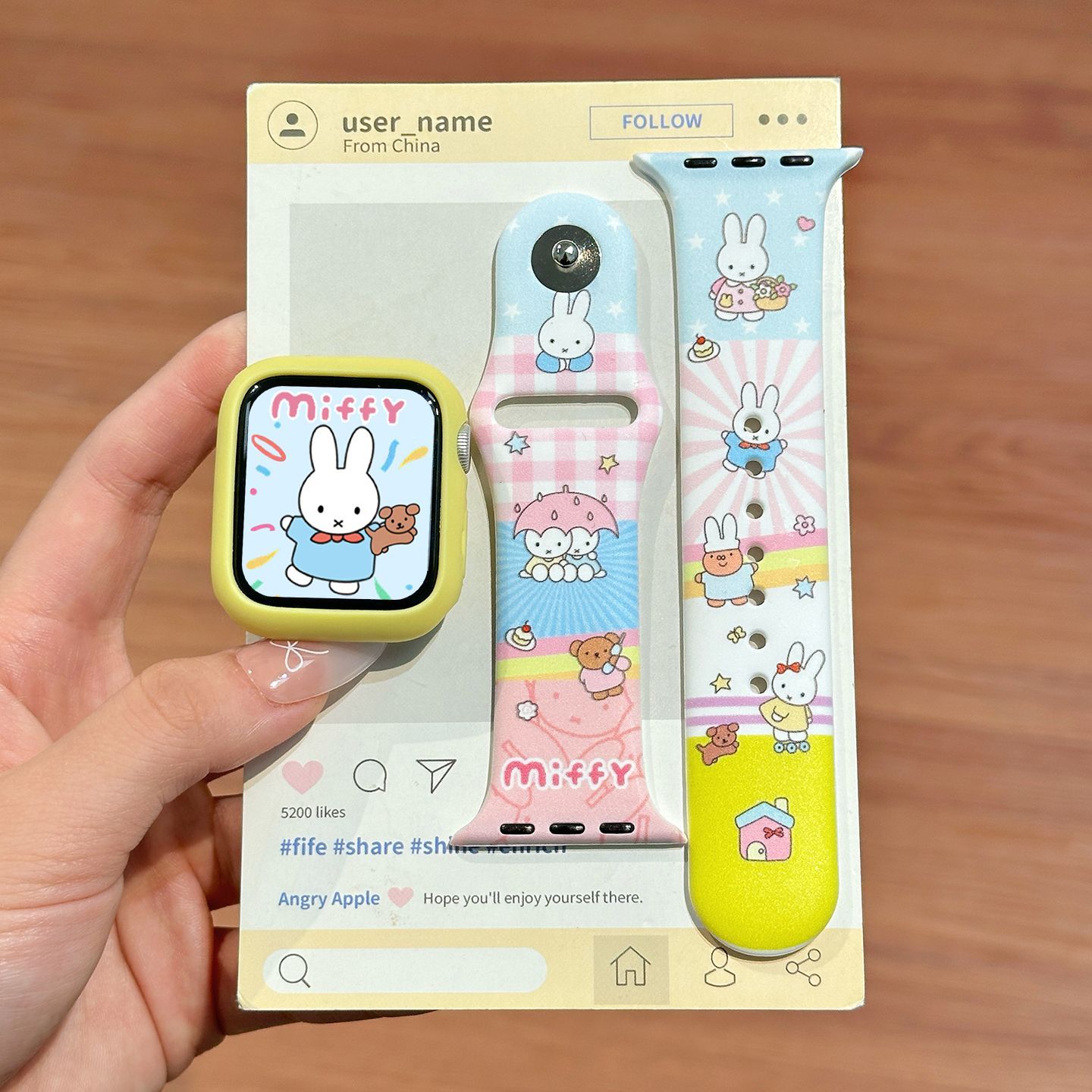 Dopamine Color Miffy Silicone  - Apple Smartwatch Accessories review and price