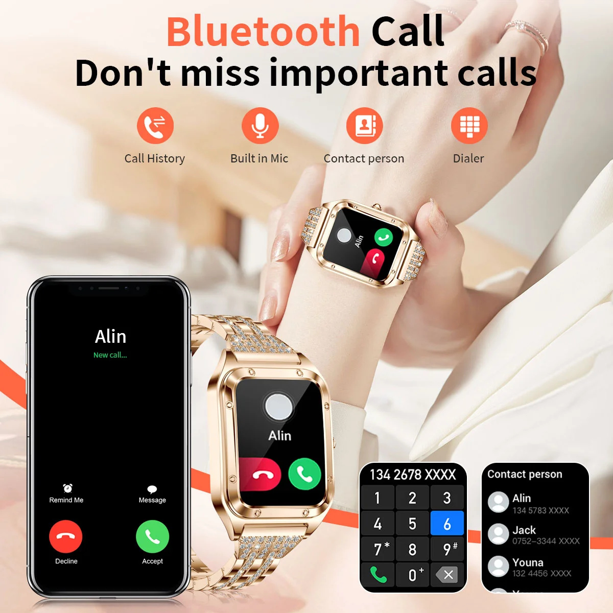 1.57Inch Top Luxury Smart Watc - Smartwatch Faces review and price