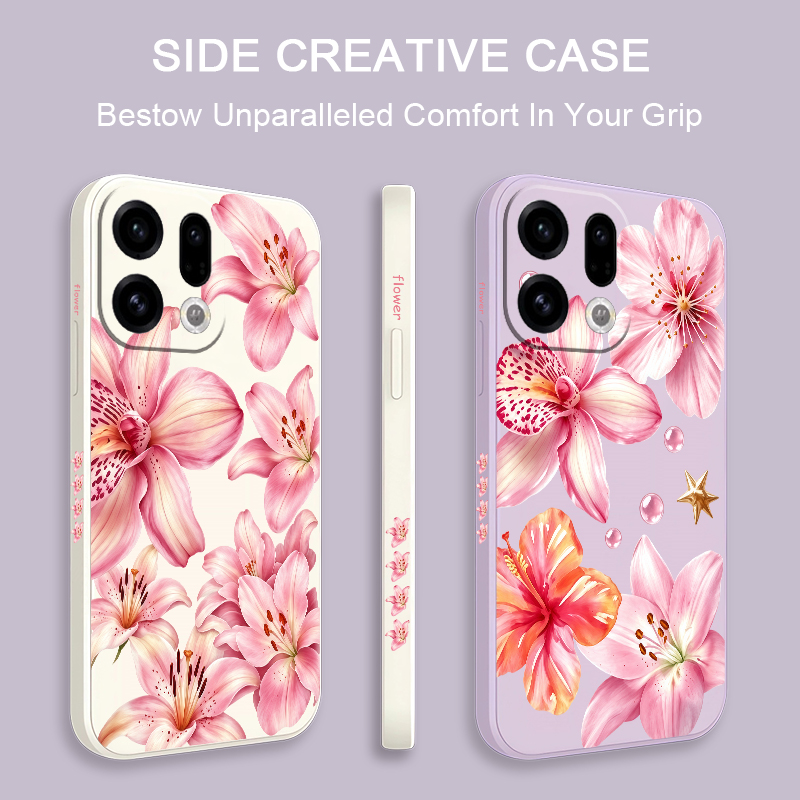 Cute Pink Lily Flowers Phone C - Oppo Reno 12 review and price