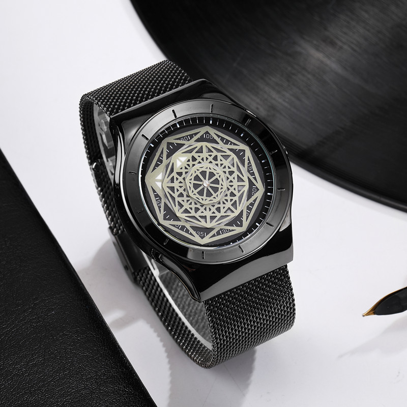 Watches Men Fasion Turntable N - Stainless Mesh Band review and price
